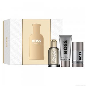 Kit Hugo Boss Bottled Fragances Edp Perfume Masculino 100 ml + Desodorante 75 ml + Gel de Banho 100 ml