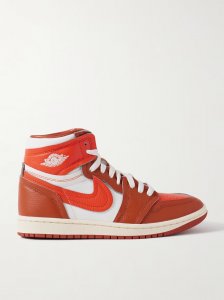 Air Jordan 1 High leather and twill sneakers