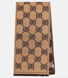 GucciGG wool jacquard scarf