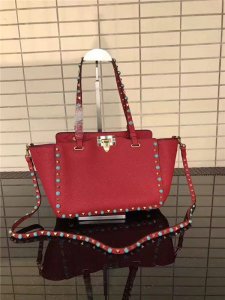 Valentino Rockstud Rolling Red with turquoise stones