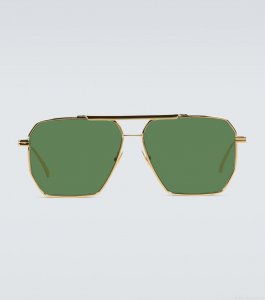 Bottega VenetaMetal-frame sunglasses