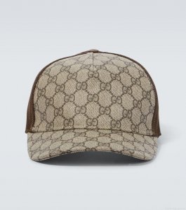 GucciGG Supreme canvas and mesh baseball cap