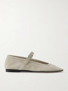 Suede Mary Jane ballet flats