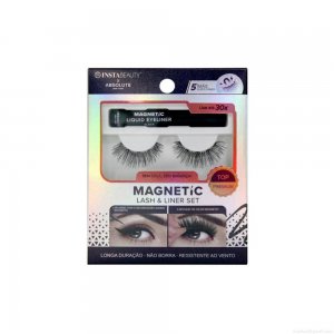 Cílios Postiços Curto Absolute New York Istabeauty Magnetic 703 Preto 1 Par