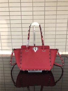 Valentino Rockstud Rolling Red with Black stones