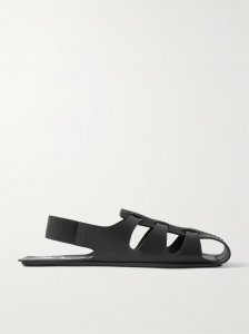 Folded leather sandals