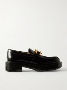 Monsieur embellished patent-leather loafers