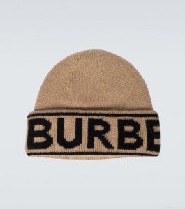 BurberryLogo intarsia cashmere beanie