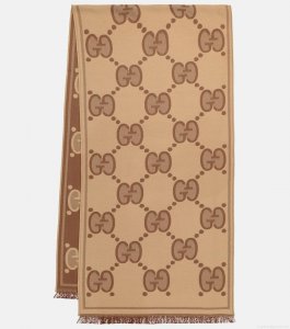 GucciGG wool jacquard scarf