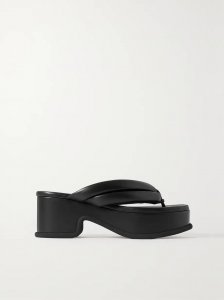 Leather platform sandals