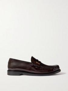 Le Loafer logo-embellished patent-leather loafers