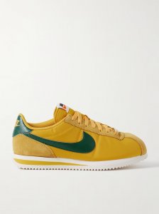 Cortez leather and suede-trimmed shell sneakers