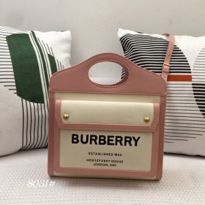 BURBERRY HANDBAG Pink with Off-White Accents