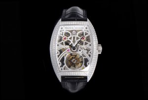 Franck Muller 55.3 * 39CINTR É E CURVEX series hollow tourbillon watch