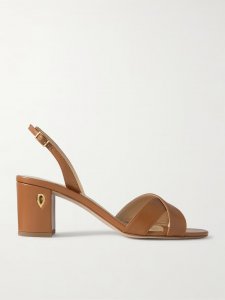 Leonardo 65 leather slingback sandals