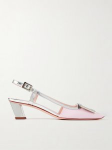 Belle Vivier patent-leather slingback pumps