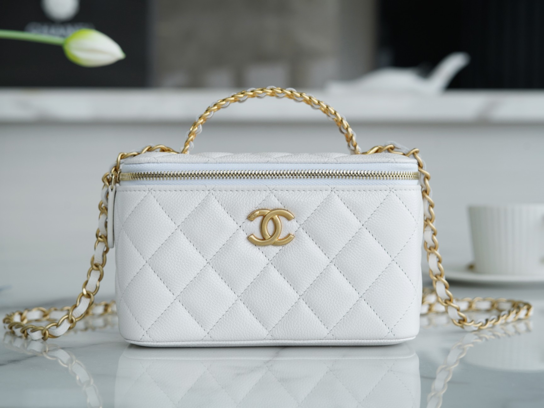 CHANEL HANDBAG white