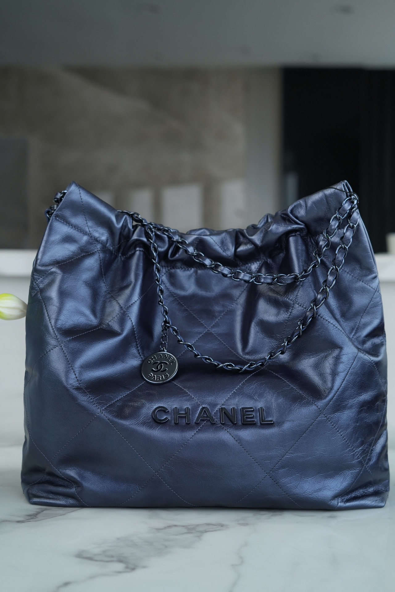 CHANEL HANDBAG Metallic Blue