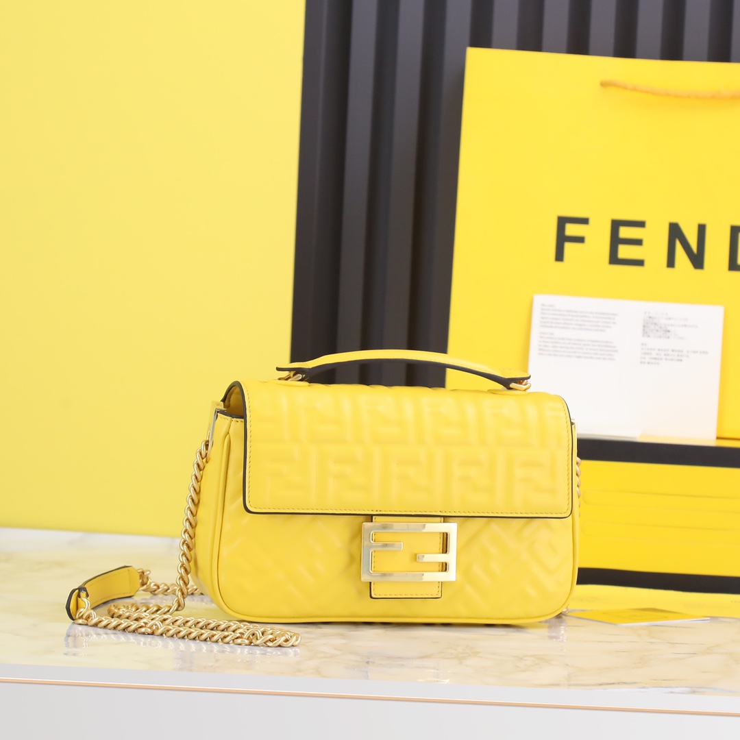 FENDI HANDBAG yellow