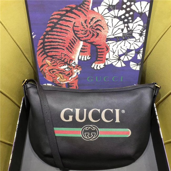 Gucci Print Half-Moon Hobo Bag (Varied Colors)