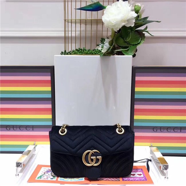 Gucci GG Marmont Velvet Small Shoulder Bag (Varied Colors)