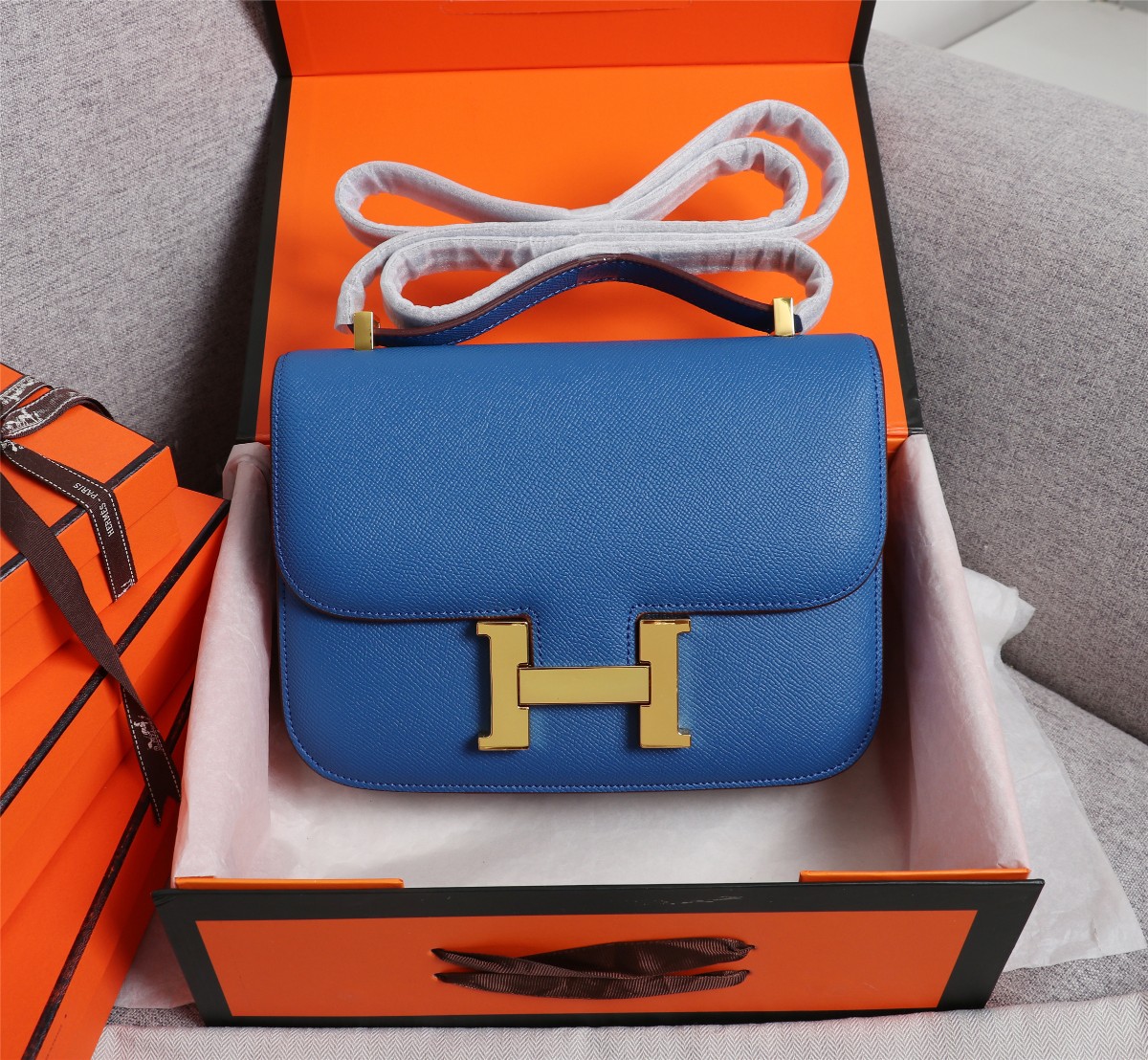 HERMES HANDBAG Navy