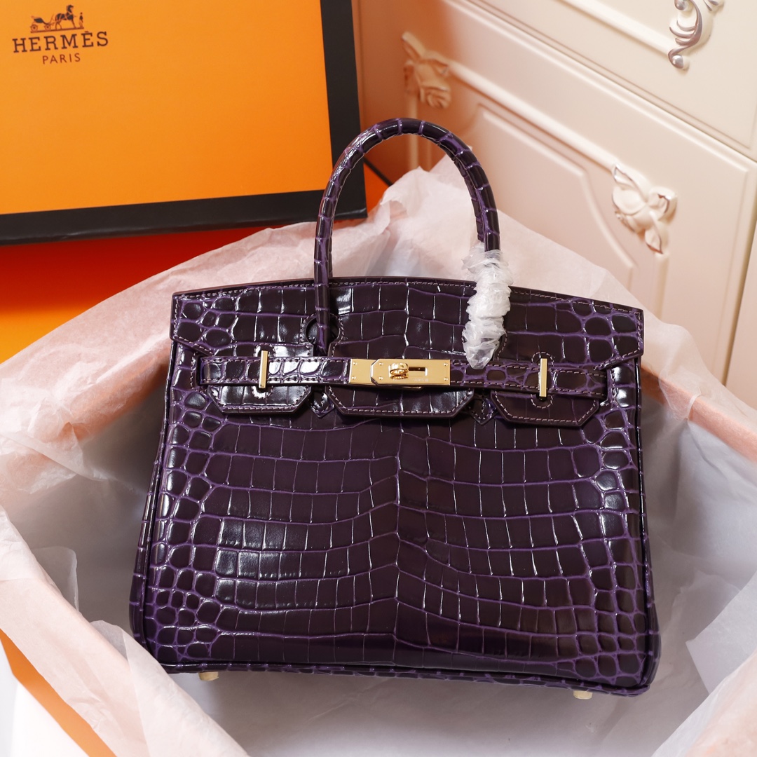 HERMES HANDBAG purple