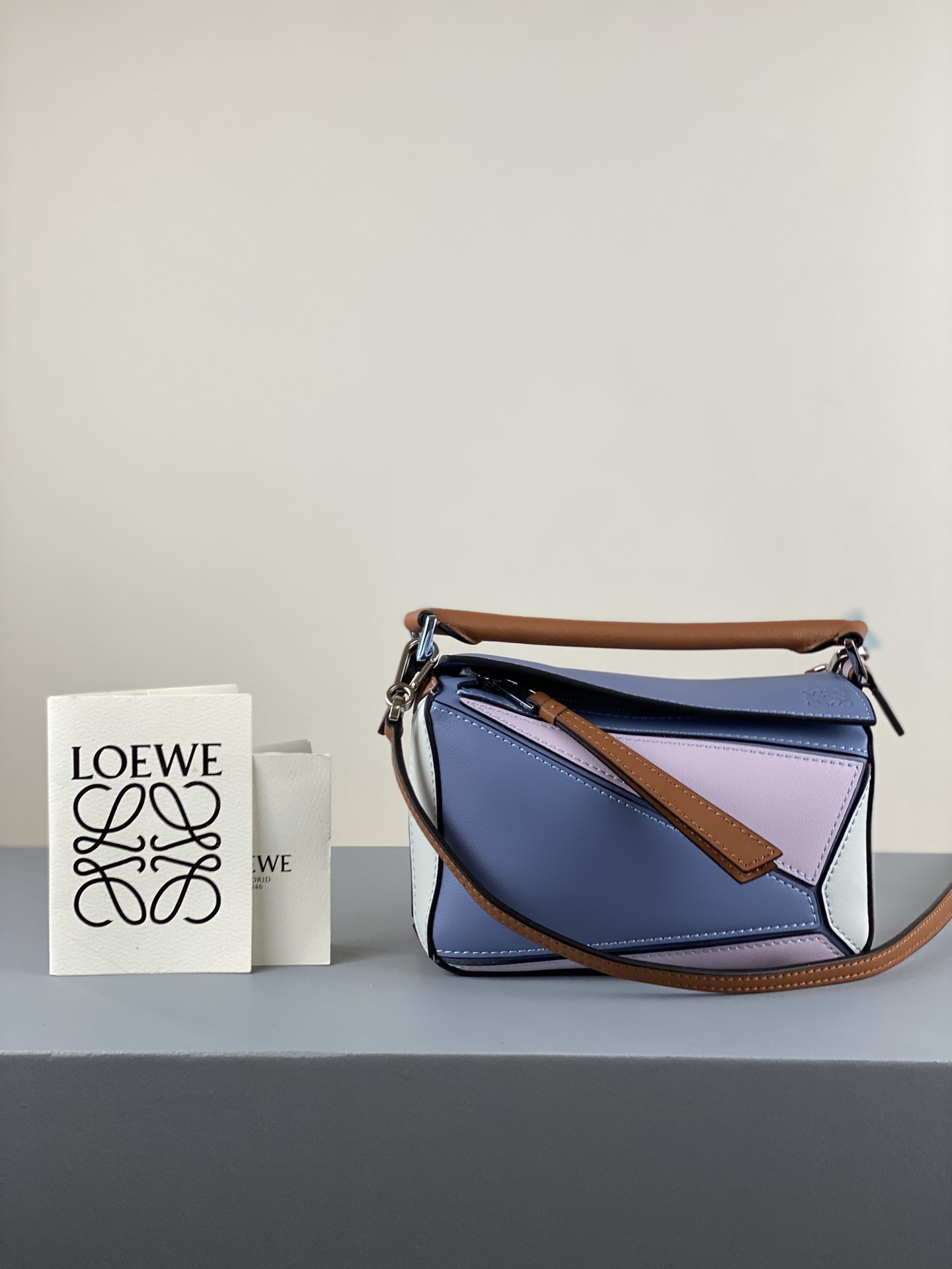 LOEWE HANDBAG Purple with Pink Patchwork