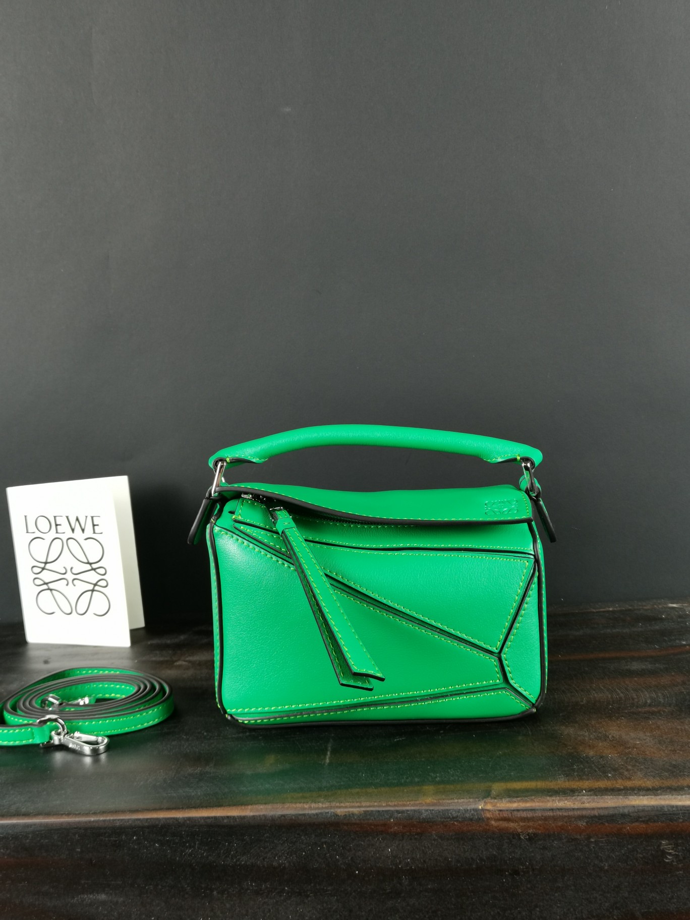 LOEWE HANDBAG dark grass green