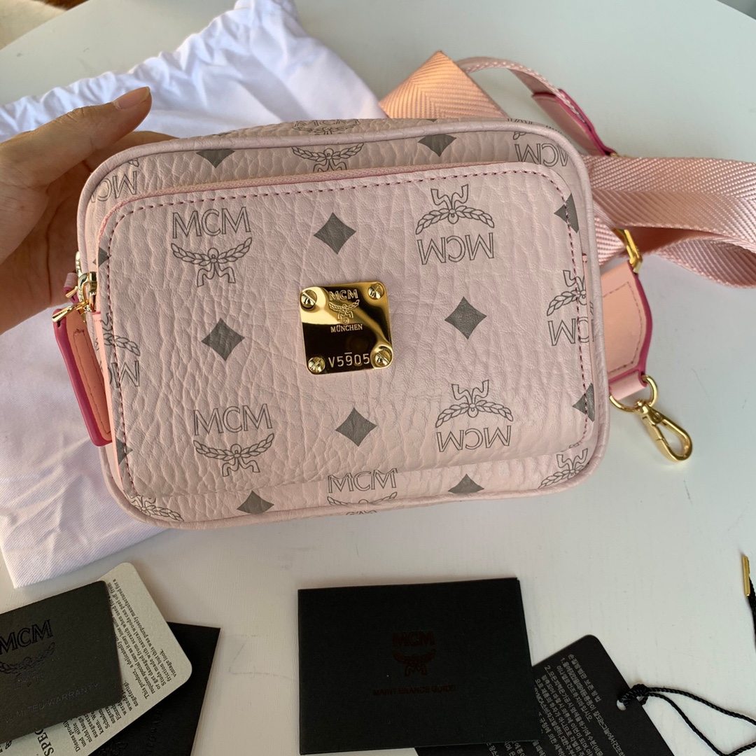 MCM WORLDWIDE CROSSBODY BAG pink