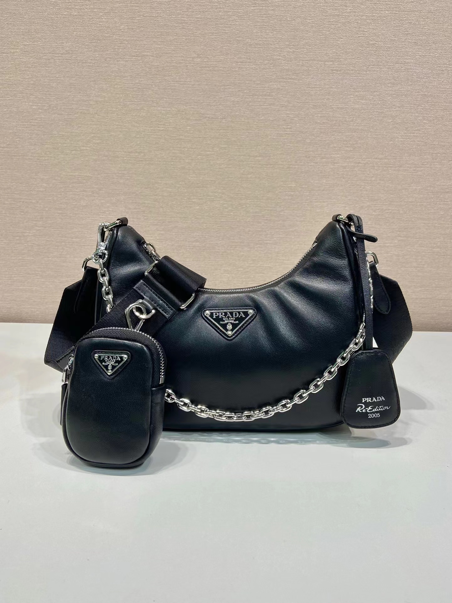 Prada Padded Nappa Leather Black 1BH204