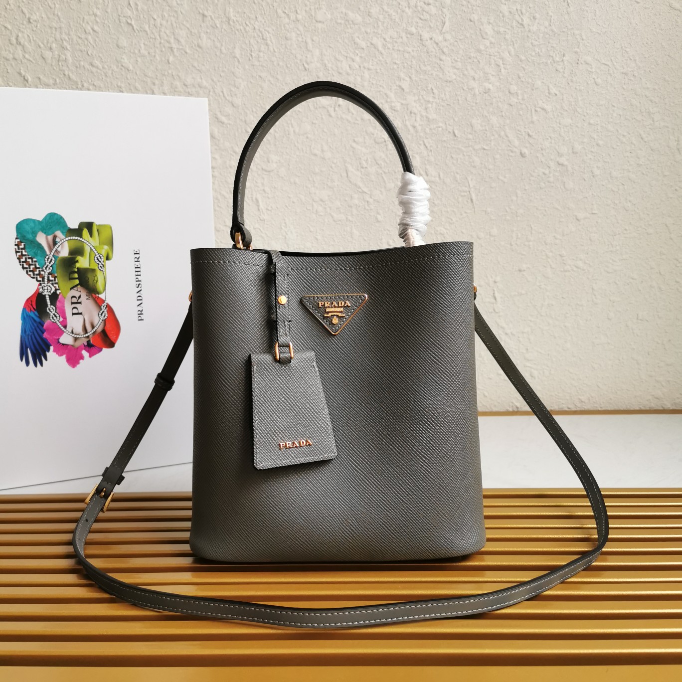 PRADA HANDBAG gray