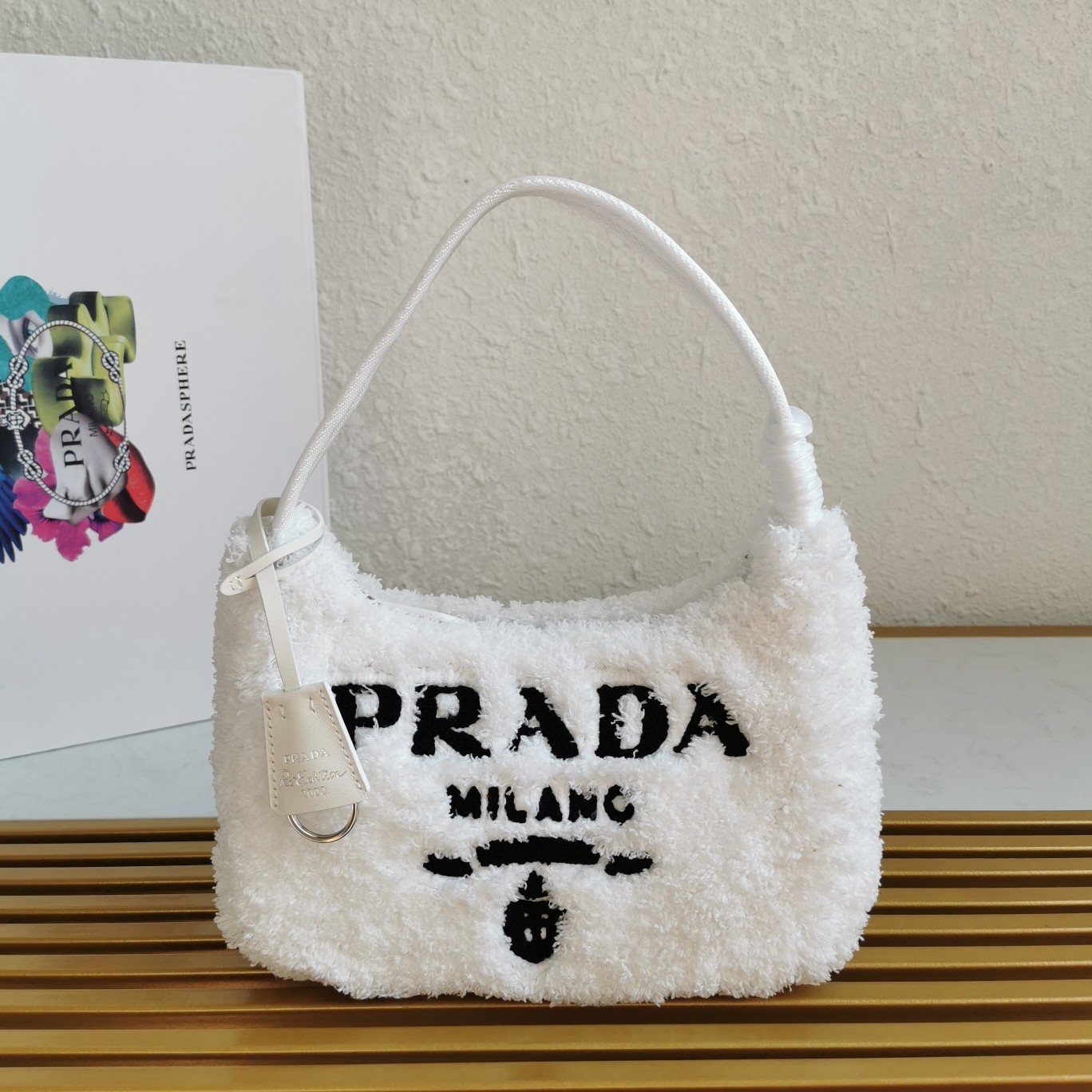 PRADA HANDBAG TOTE white