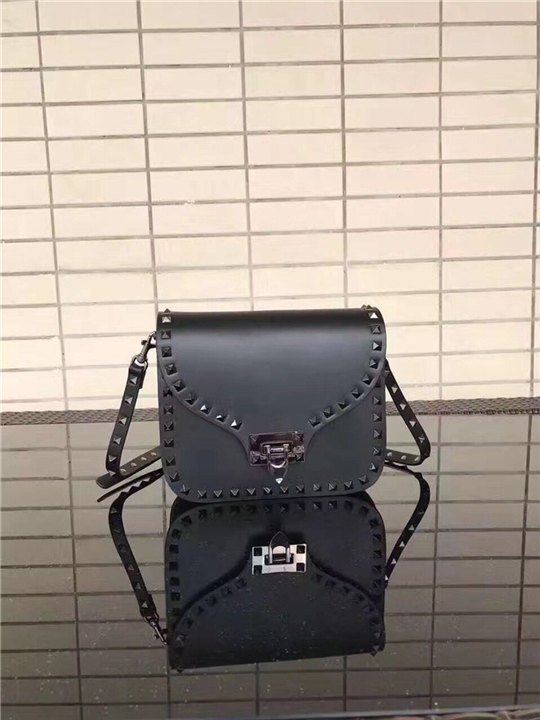 Valentino Rockstud Cross Body Bag Black/Ruthenium