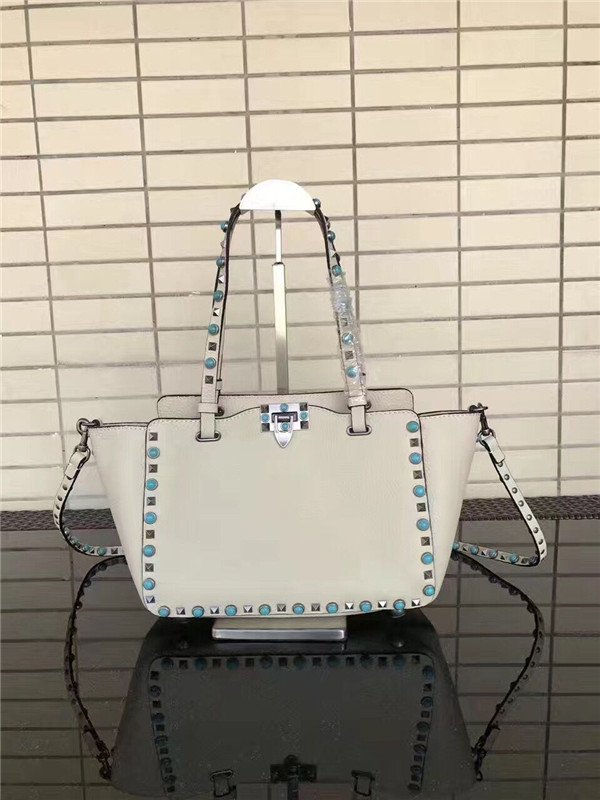 Valentino Rockstud Rolling White With Turquoise Stones