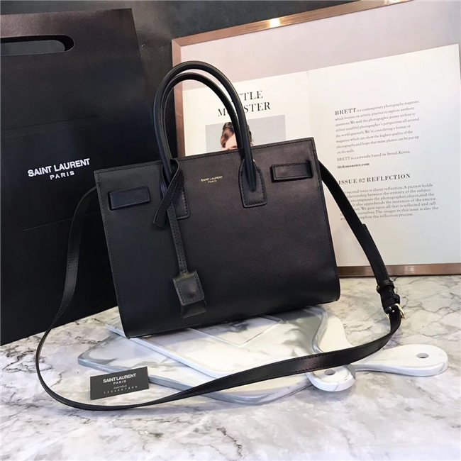 Yves Saint Laurent Classic Baby SAC DE JOUR Black Leather