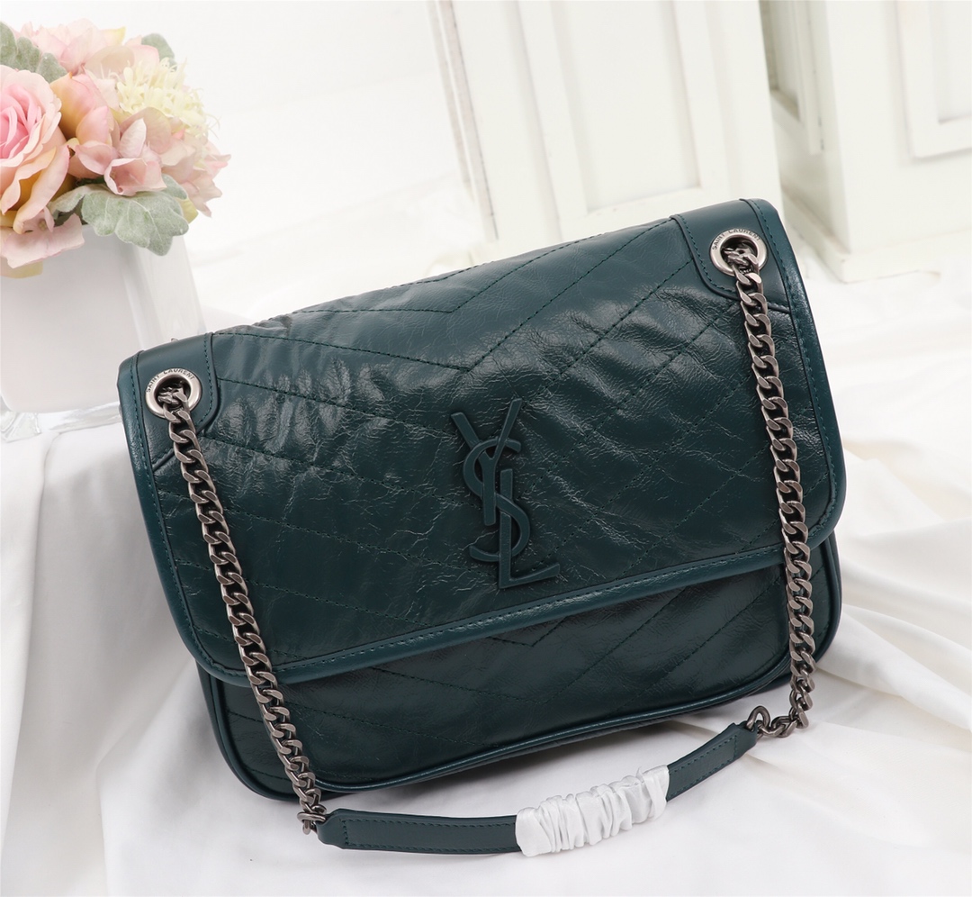 VES SAINT LAURENT HANDBAG Dark Green