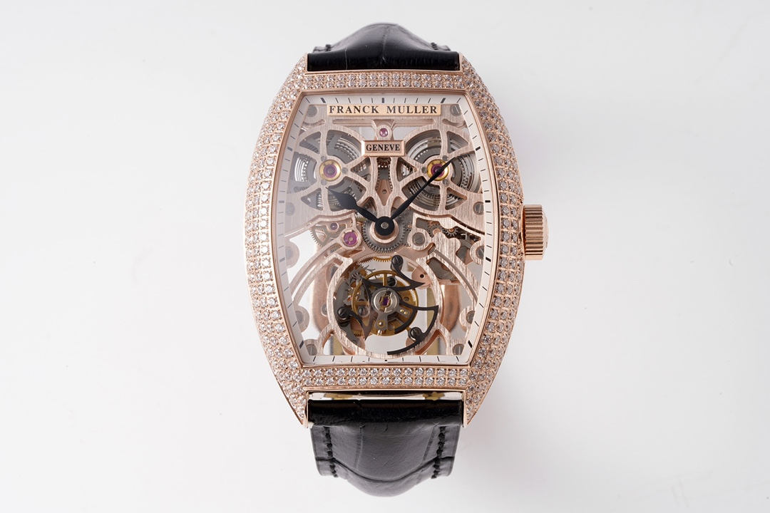 Franck Muller 55.3 * 39CINTR É E CURVEX series hollow tourbillon watch