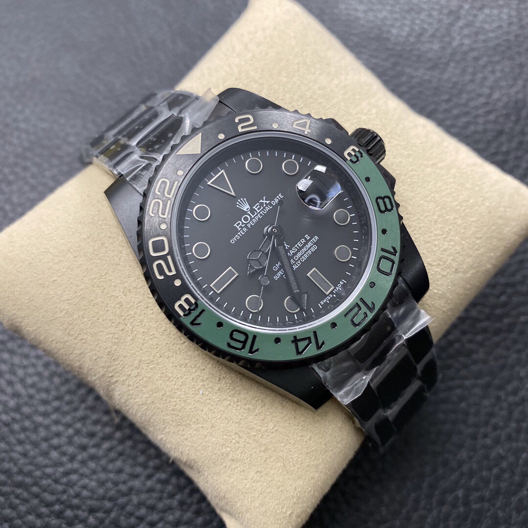 The new black-shell Rolex GMT-Master series watch.