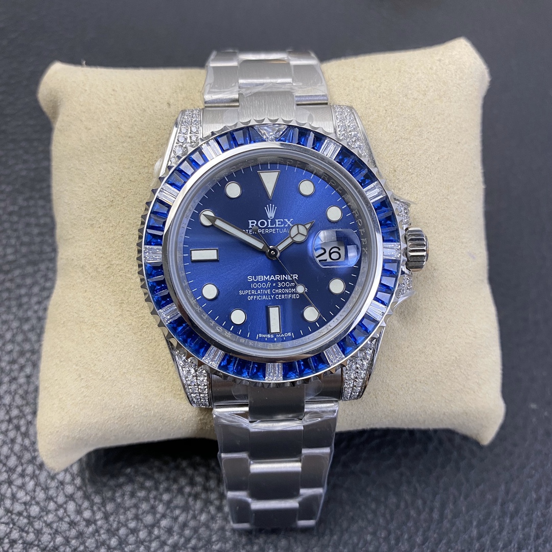 Rolex Submariner Series SUB Black Dial Diamond-set Customized Edition