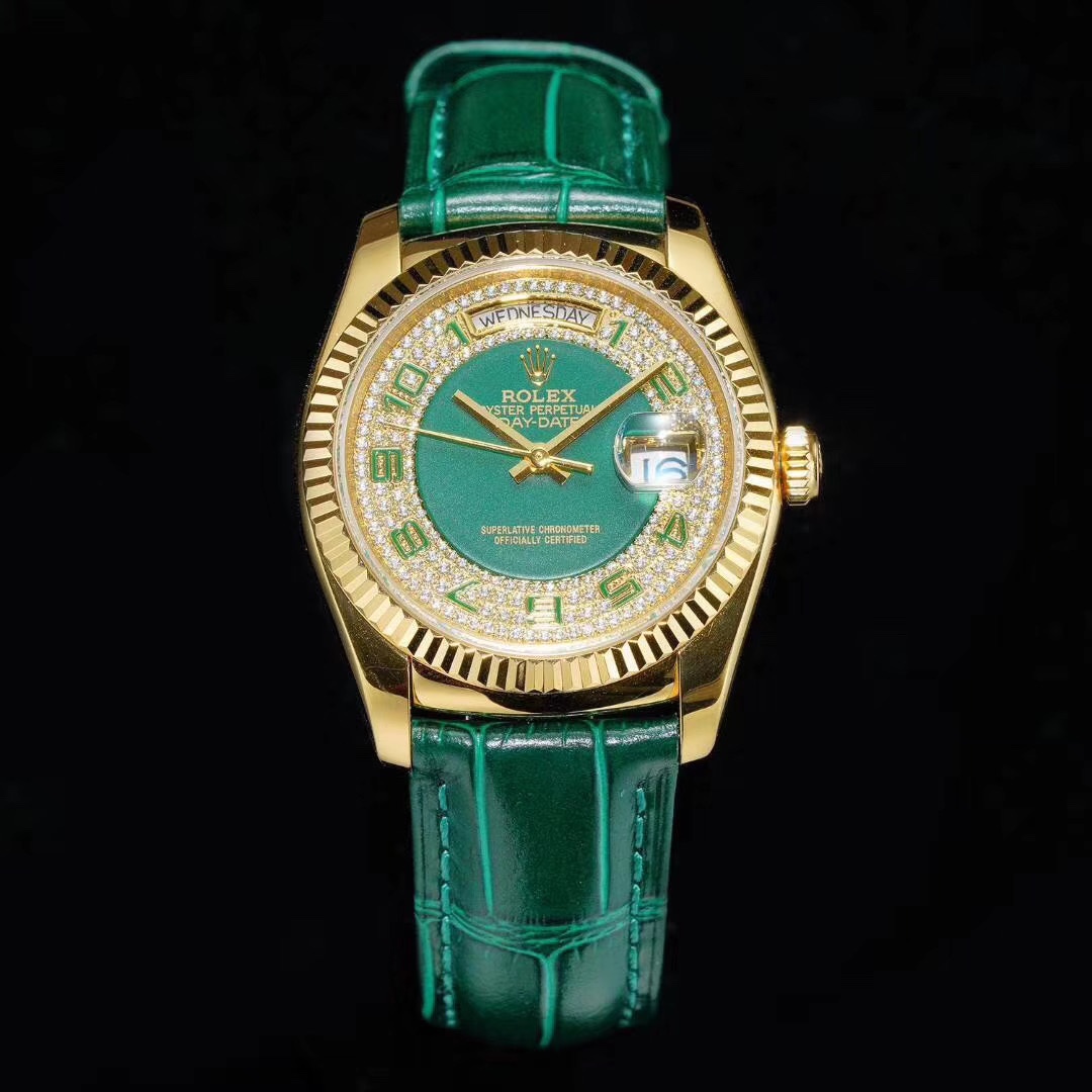 Rolex Datejust 36 Series, Model 118138, Green Enamel Dial with Starry Sky Motif