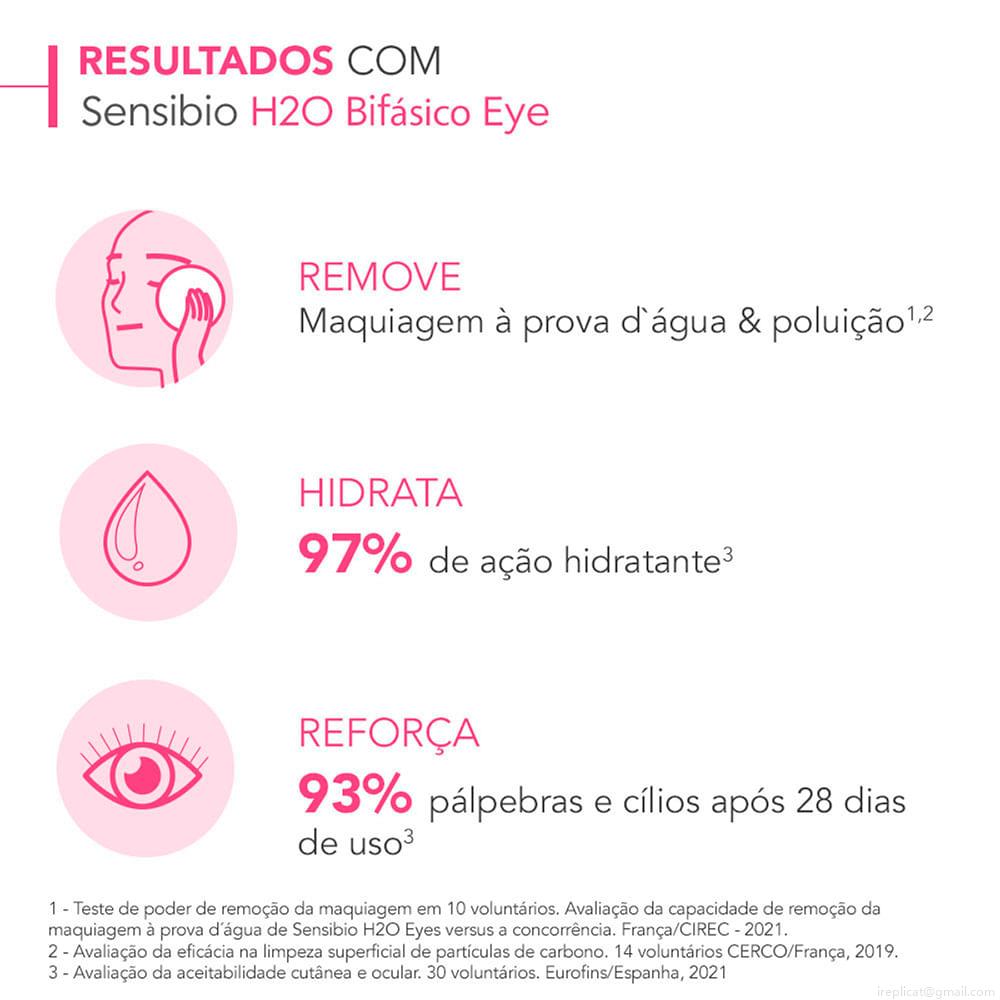 Demaquilante Bifásico Bioderma Sensibio H2O Eye 125 ml