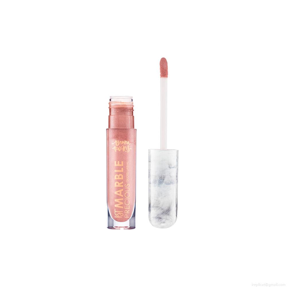 Gloss Labial Líquido Bruna Tavares Bt Marble Precious Rose Gold 4,5 ml