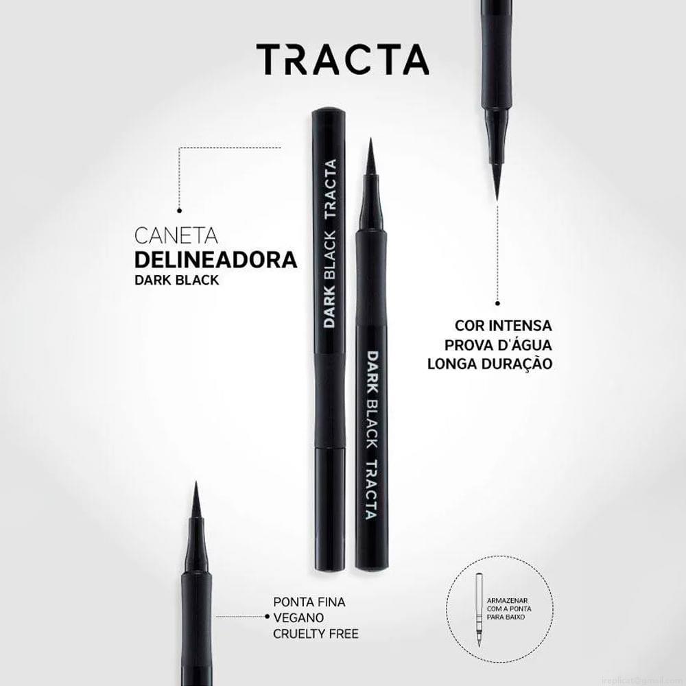 Caneta Delineadora Líquida Matte Tracta Dark Black Preta 1,2 ml