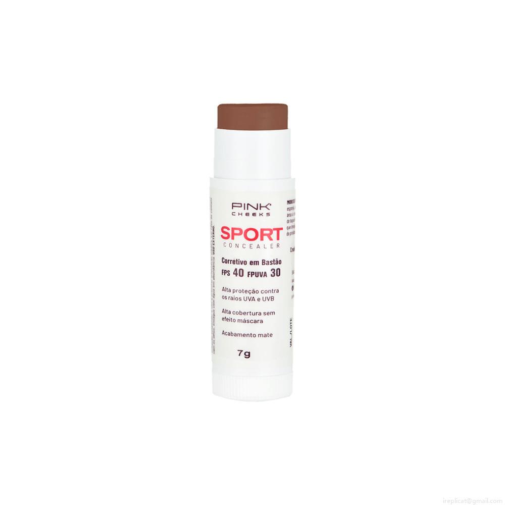 Corretivo em Bastão Cremoso com Protetor Solar Natural Pink Cheeks Sport Concealer FPS 40 FPUVA 30 C50 7 g