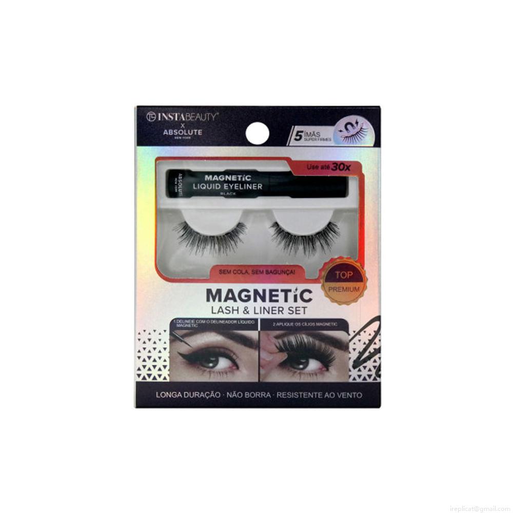 Cílios Postiços Curto Absolute New York Istabeauty Magnetic 705 Preto 1 Par