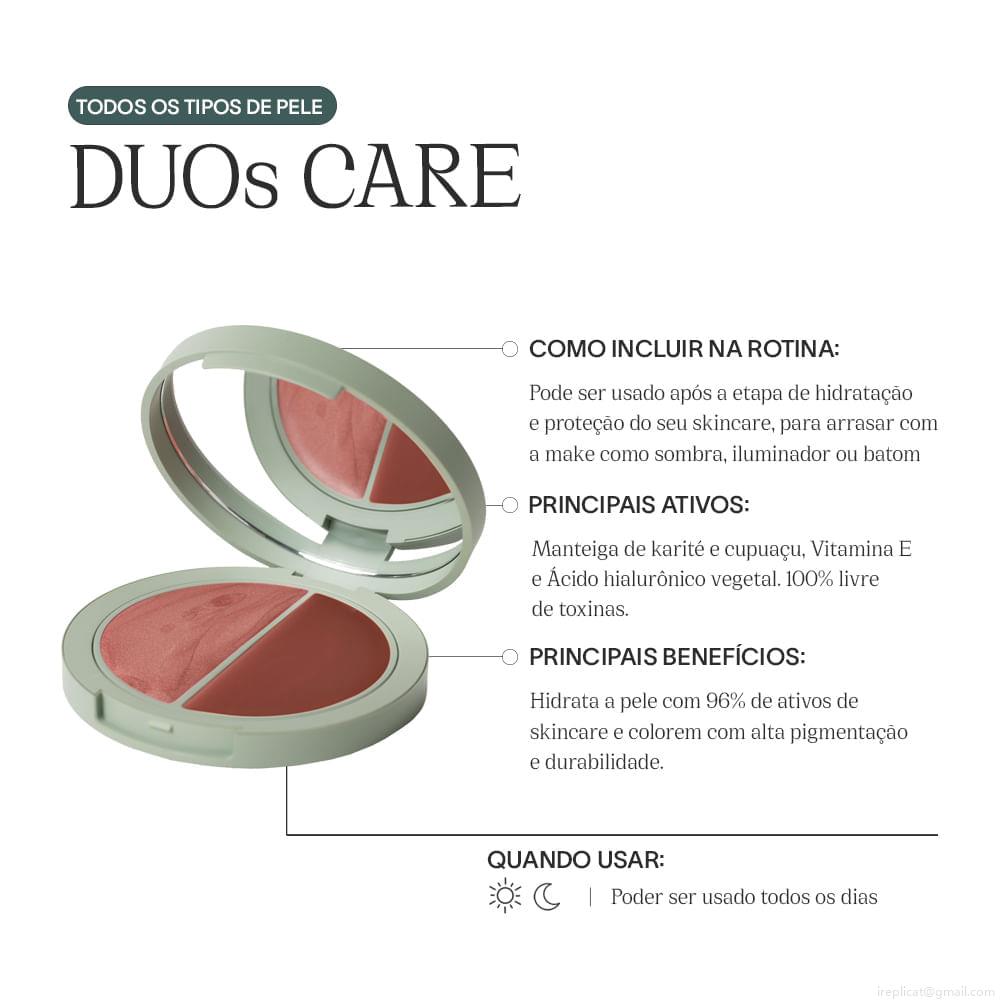 Blush e Iluminador Multifuncional Duo Care Natural Beauty Terracota & Rose 10 g