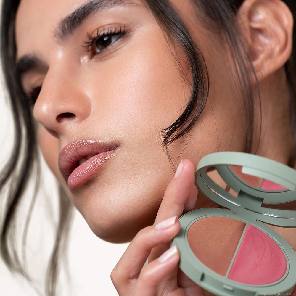 Blush e Iluminador Multifuncional Duo Care Natural Beauty Pink & Peach 10 g