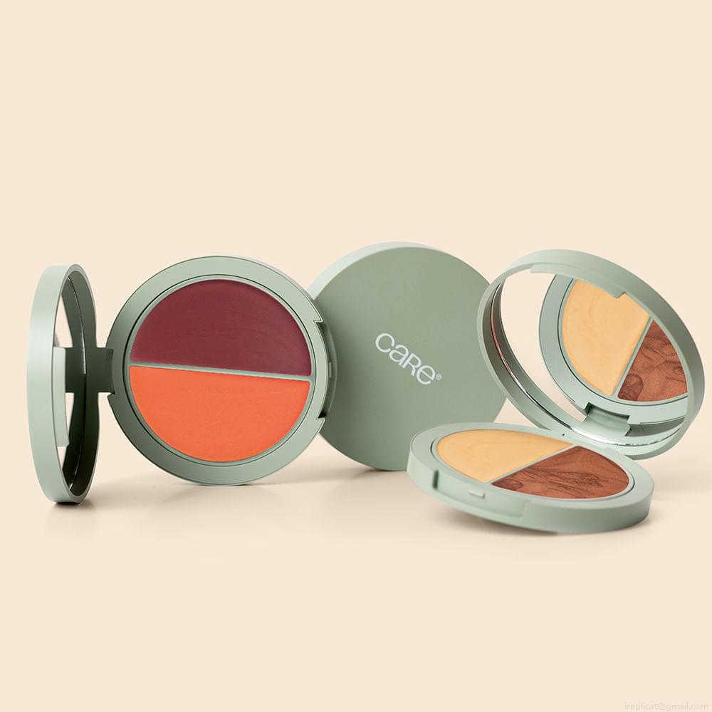 Blush e Iluminador Multifuncional Duo Care Natural Beauty Crystal & Gold 10 g