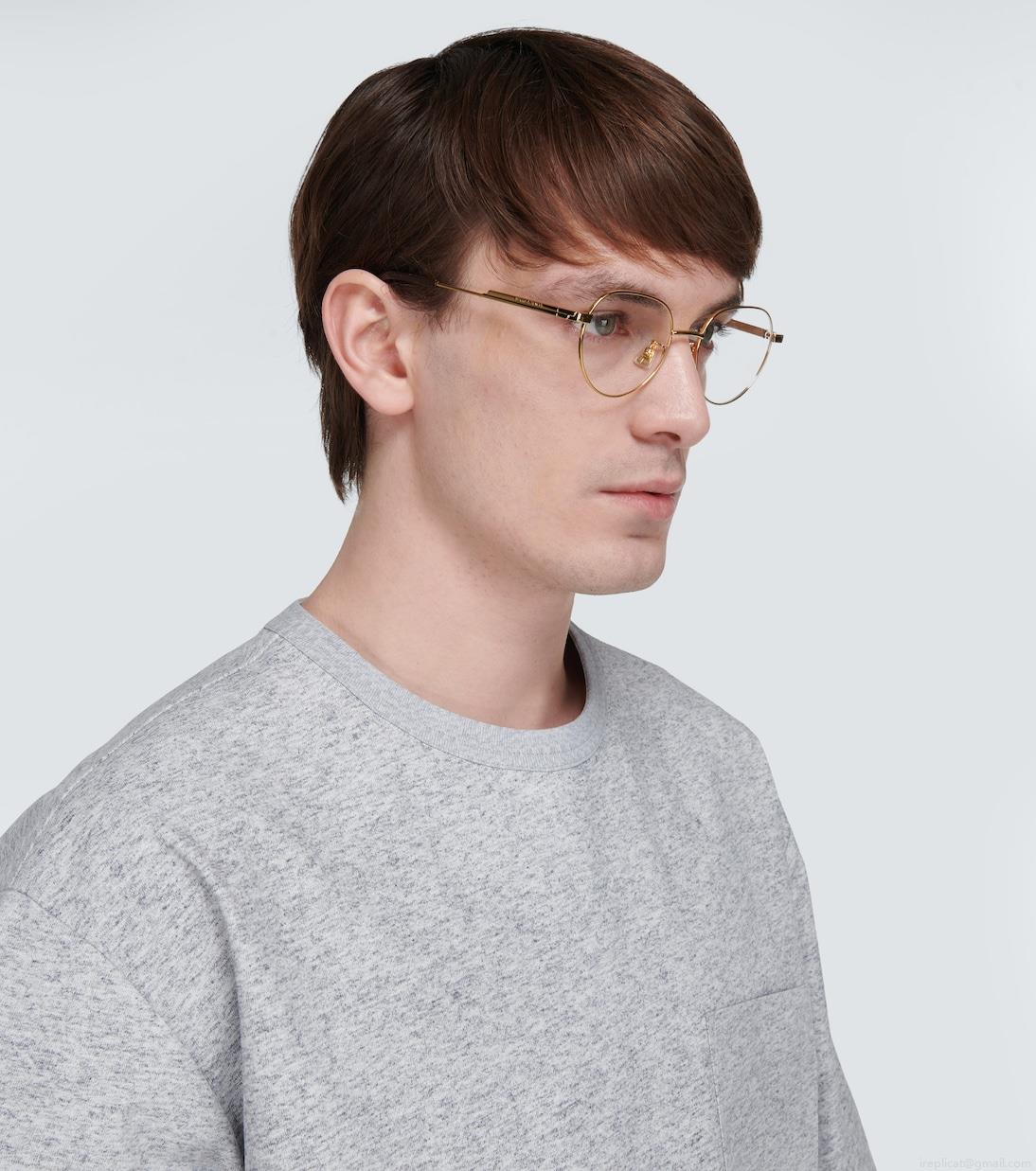 Bottega VenetaRound glasses